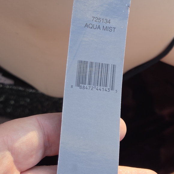 Accessory Street Aqua Mist Wide Brim Sun Hat Metallic Stripe Floppy Hat - Picture 6 of 12